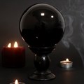 Black Crystal Ball With Stand