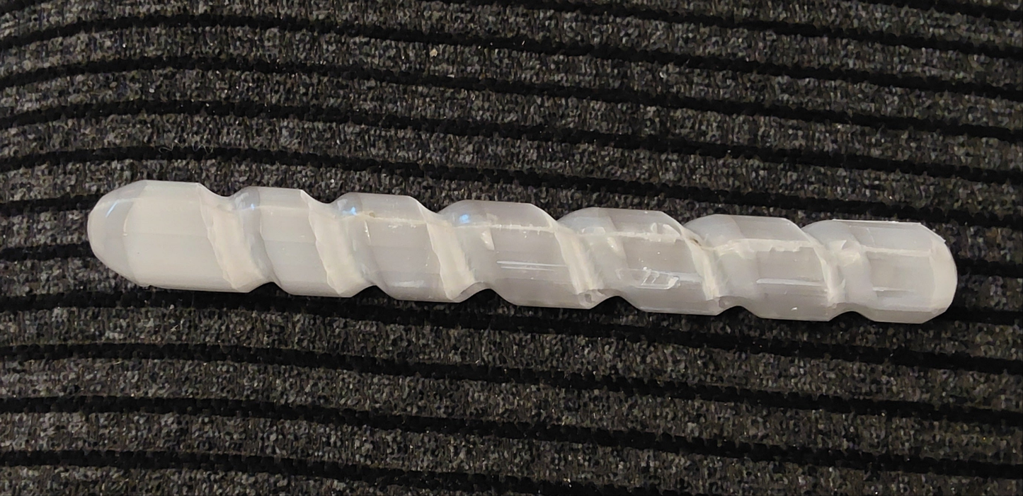 Selenite Spiral Wand
