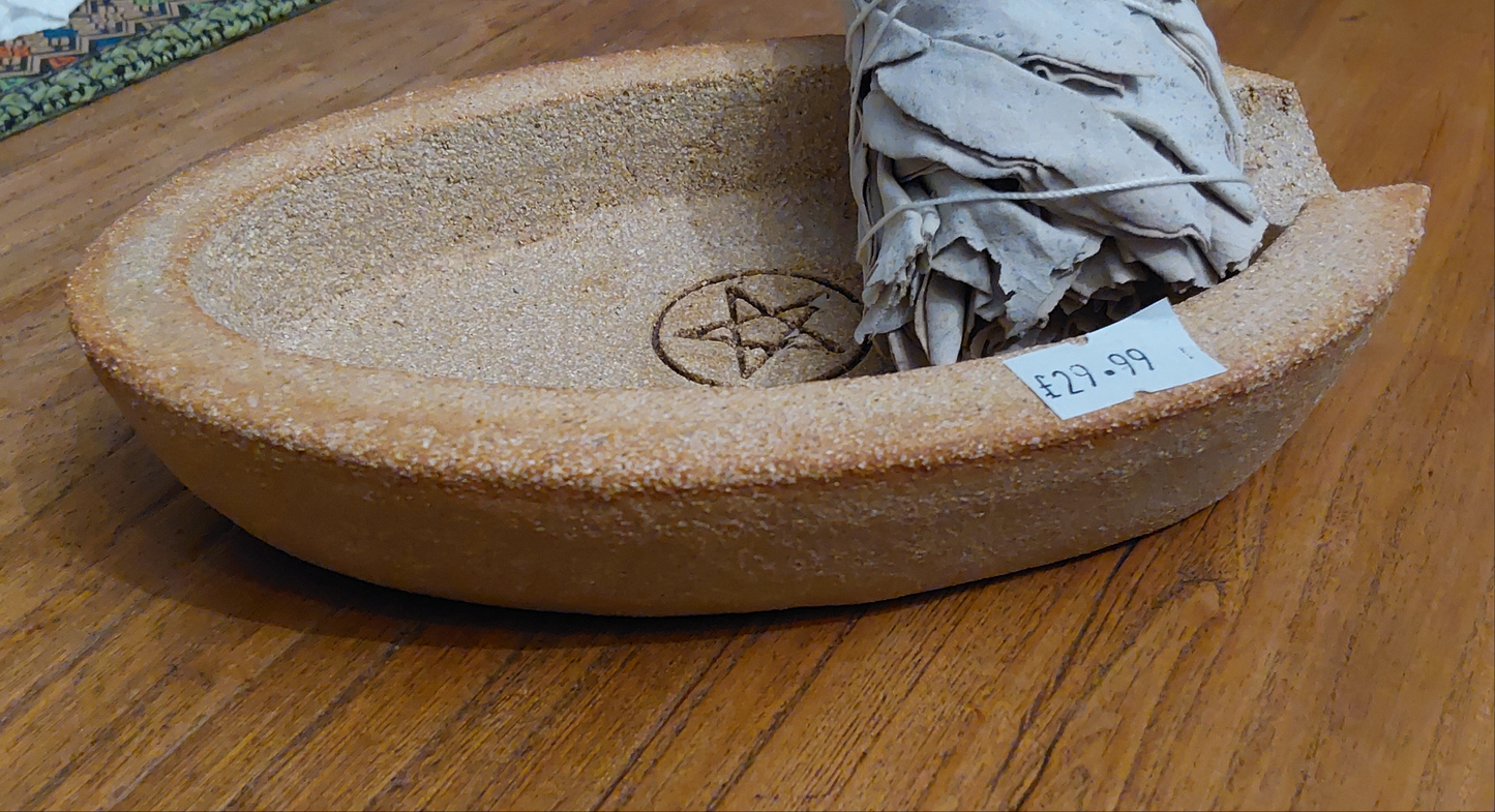Smudging dish and smudge stick by Star Child