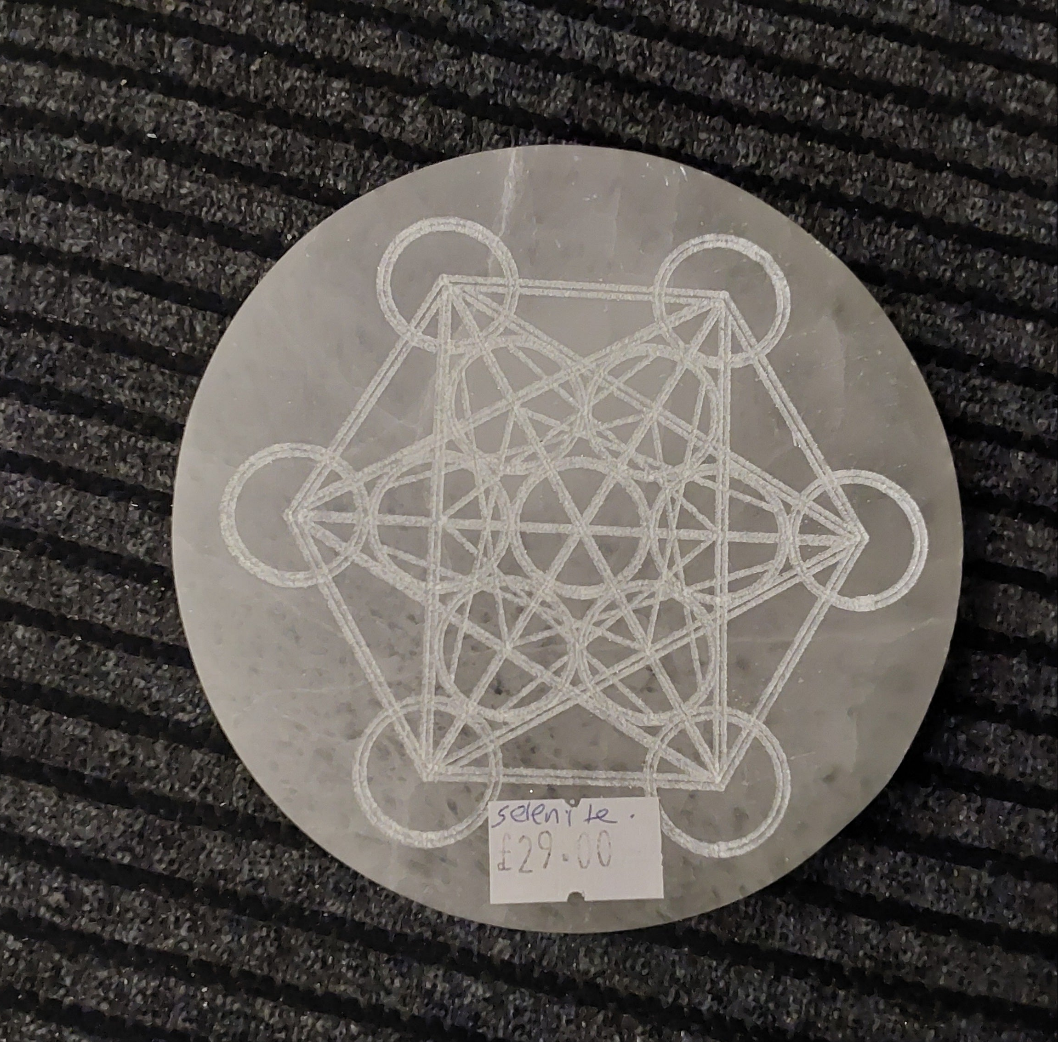 Selenite Meta Platon Plate