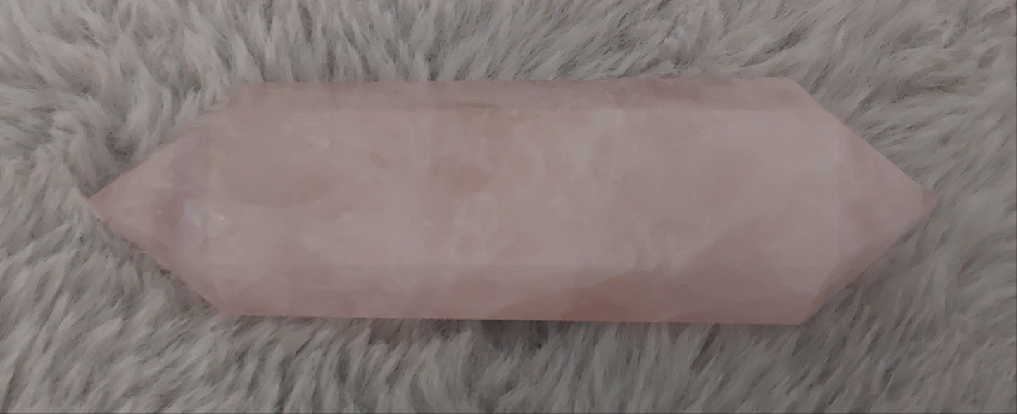 Wand - Double Terminated Rose Quartz