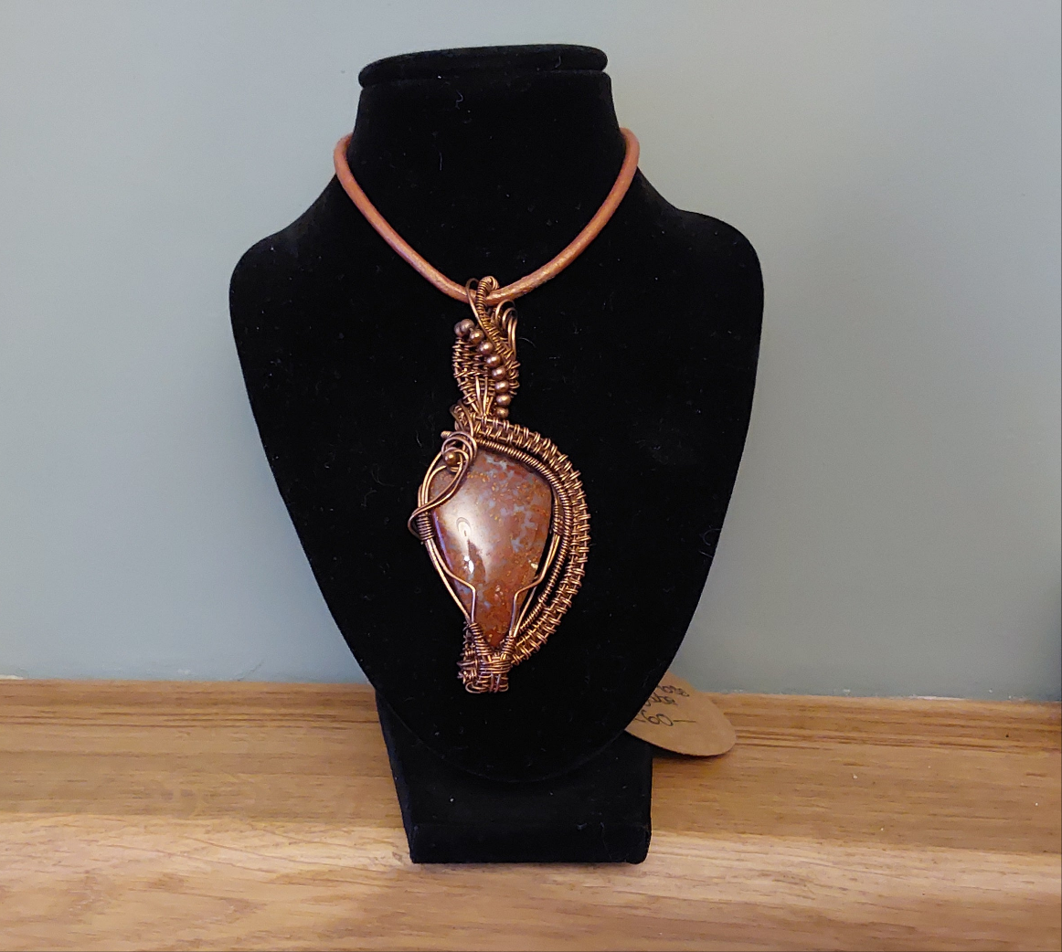 Necklace - Red Moss Agate