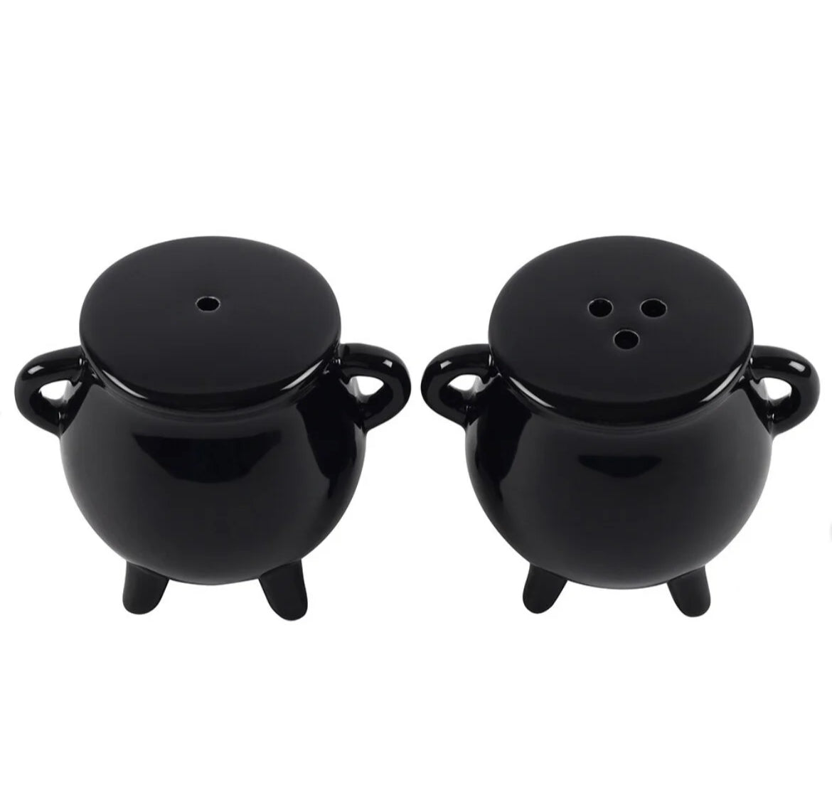 Cauldron Ceramic Salt and Pepper Set