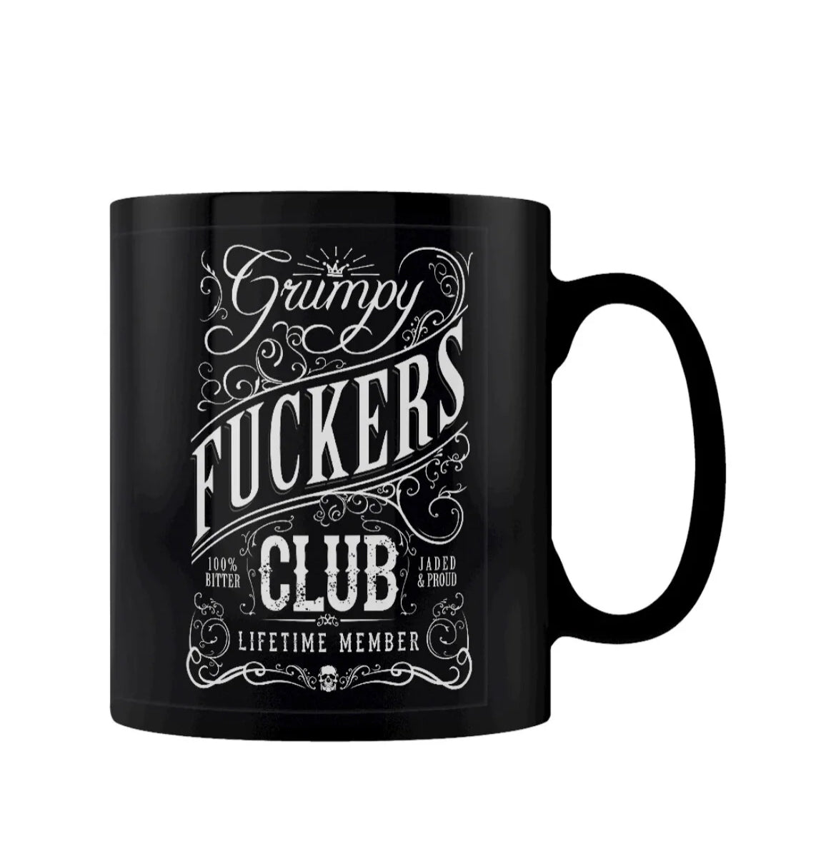Grumpy Fuckers Club Life Time Member Mug - Black