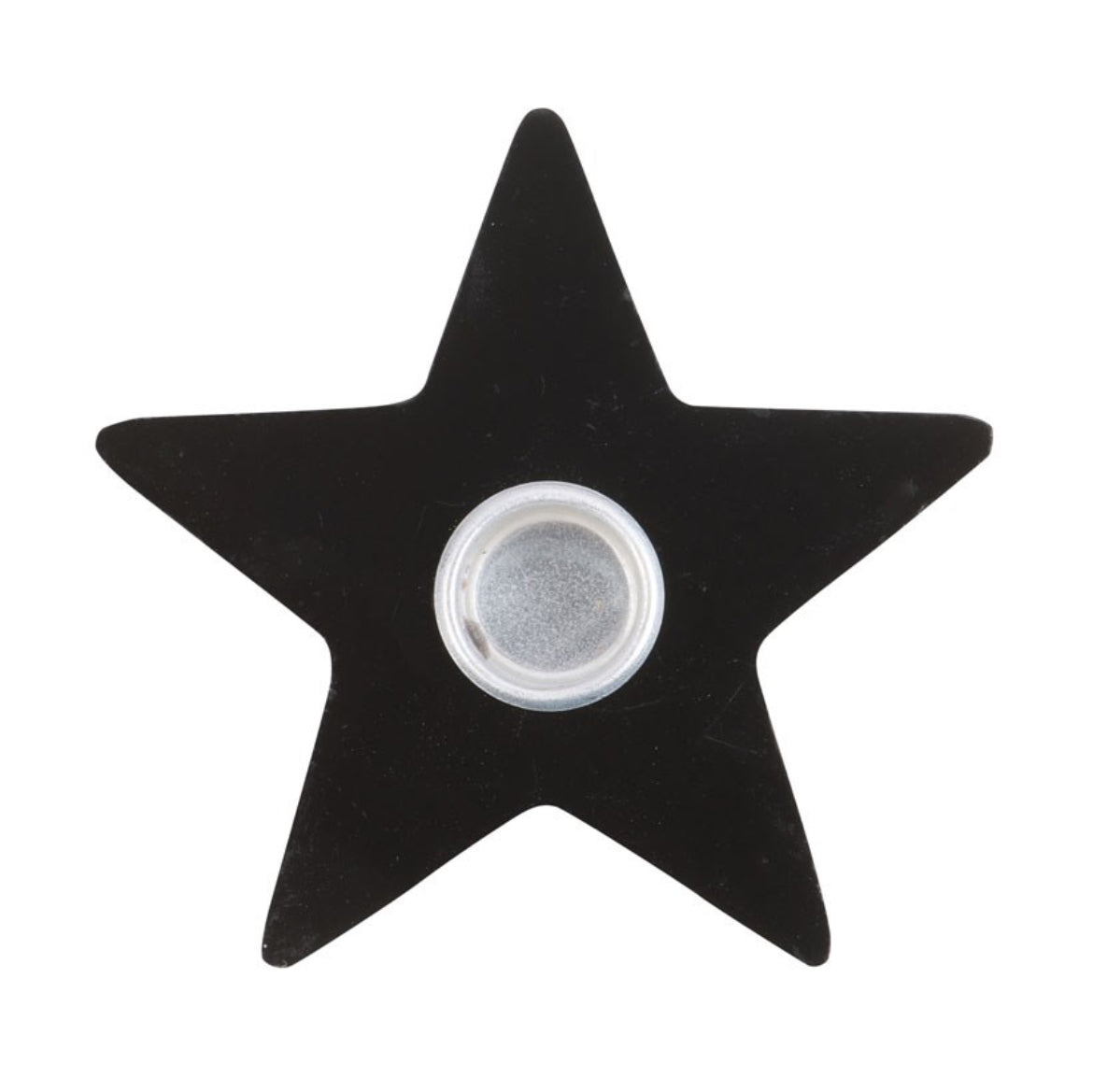 Black star spell candle holder