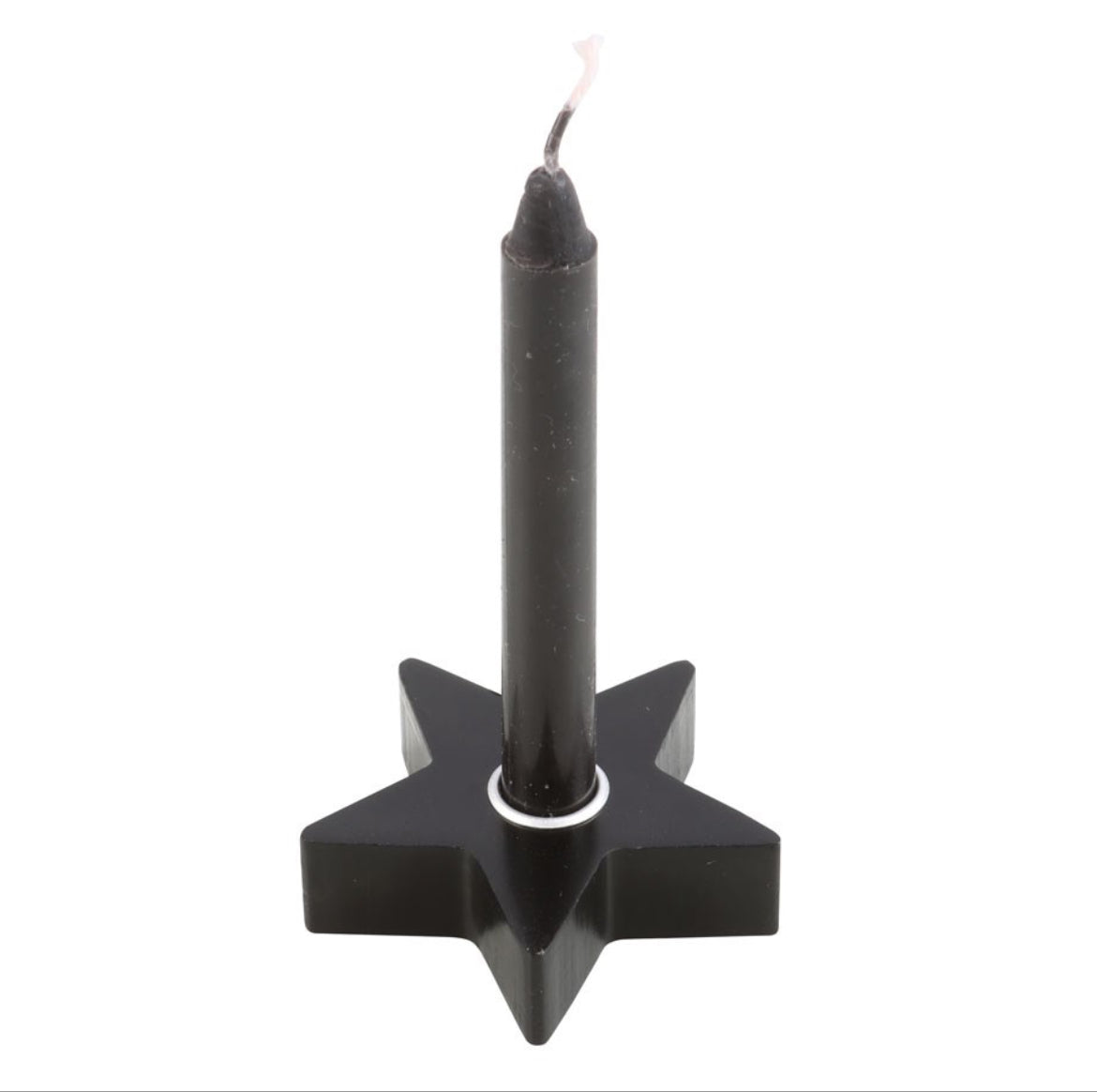 Black star spell candle holder