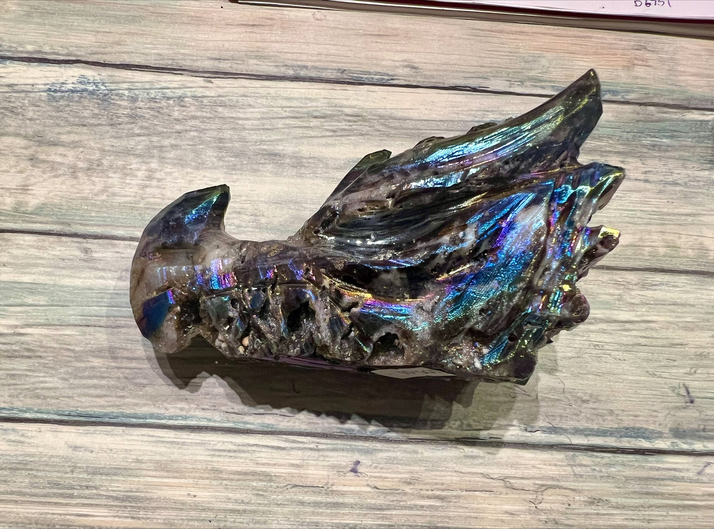 Tanzine Aura Quartz Dragon Head