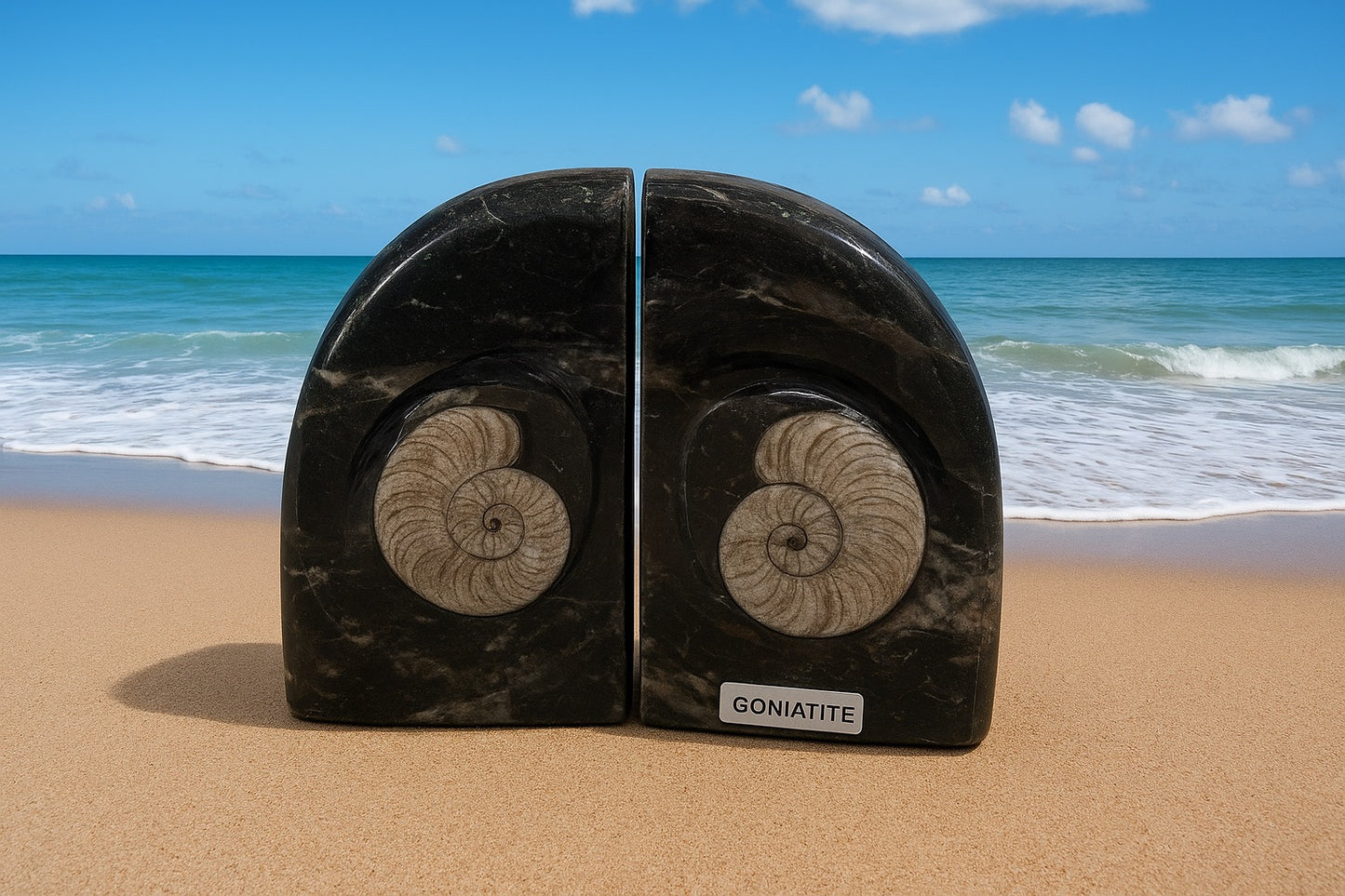 Goniatite Bookends