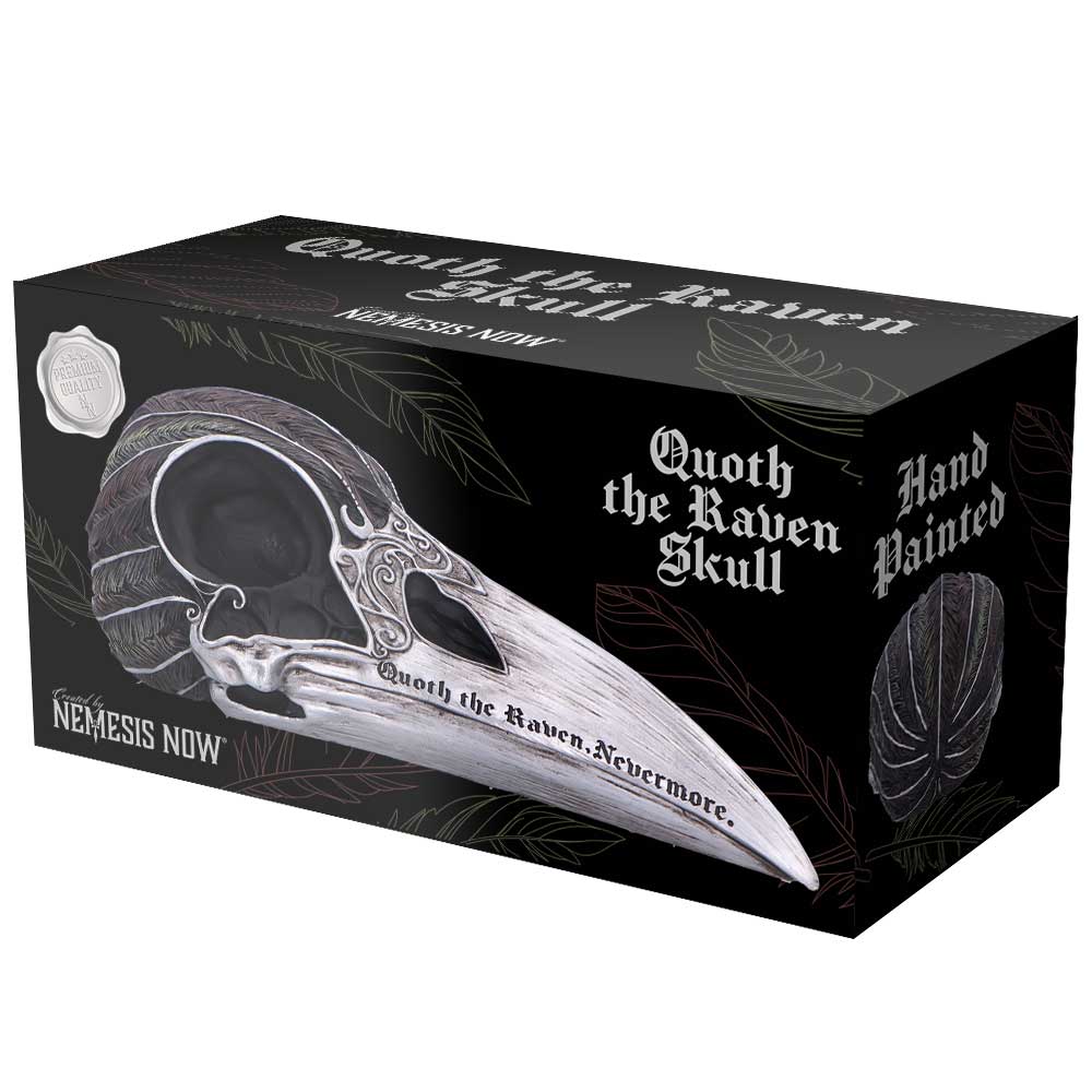 Quoth the Raven Skull 20.2cm