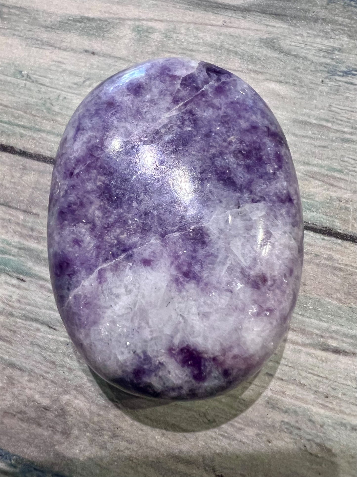 Lepidolite Palm Stone