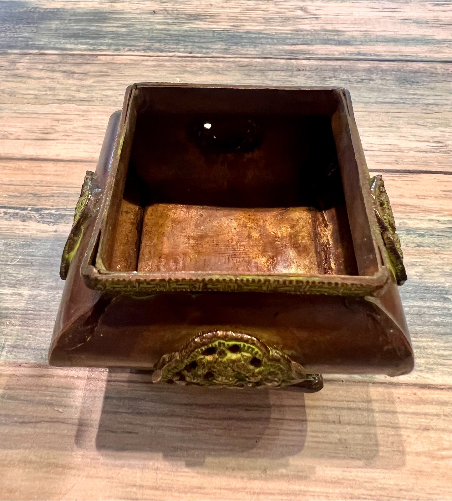 Brass Verdigris Tibetan Burner