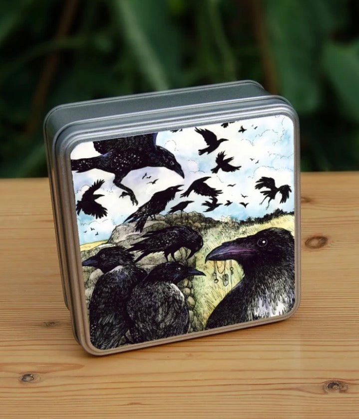 Square Tin - Raven