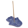 Hand of Hamsa Ceramic Incense Holder and Trinket Dish