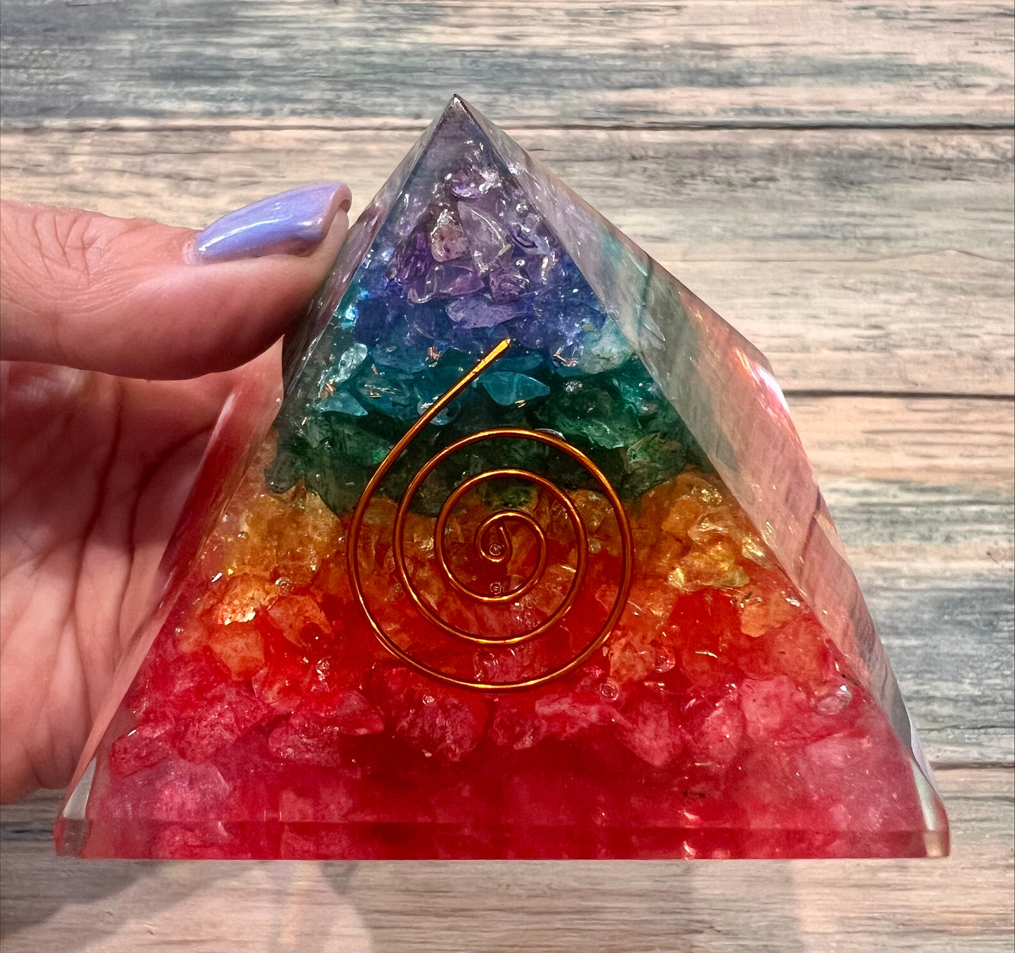 Orgone Pyramid Chakra 70mm