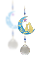 Crystal Dreams Two Cats Moon - Moonlight