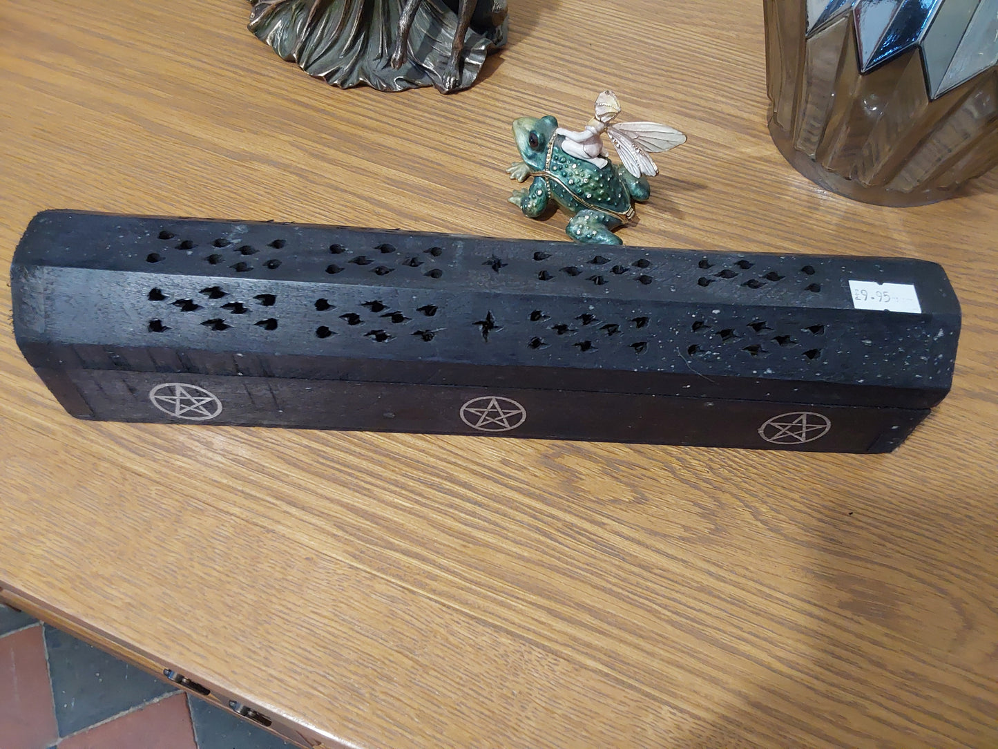 Black Wooden Pentagram Ashcatcher Box