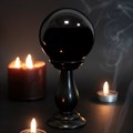 Small Black Glass Crystal Ball
