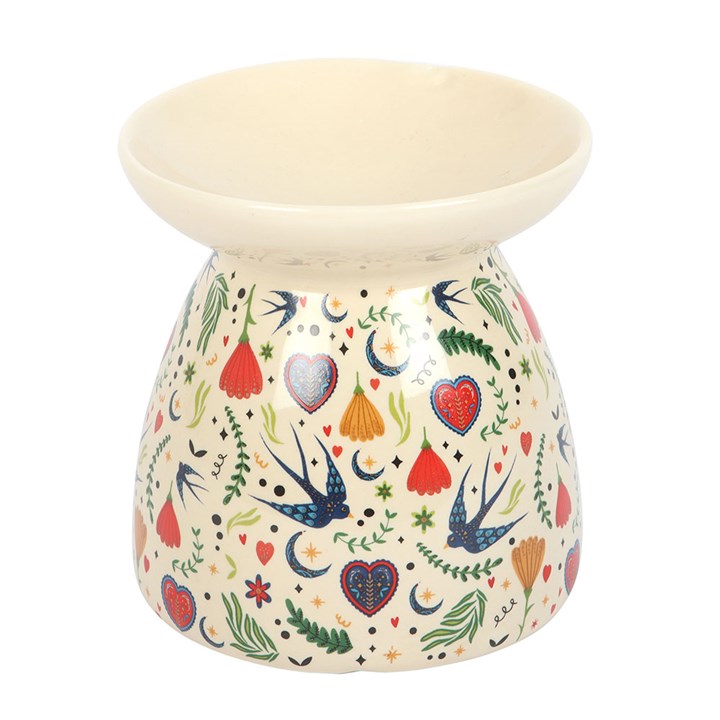 Folk Print Oil Burner