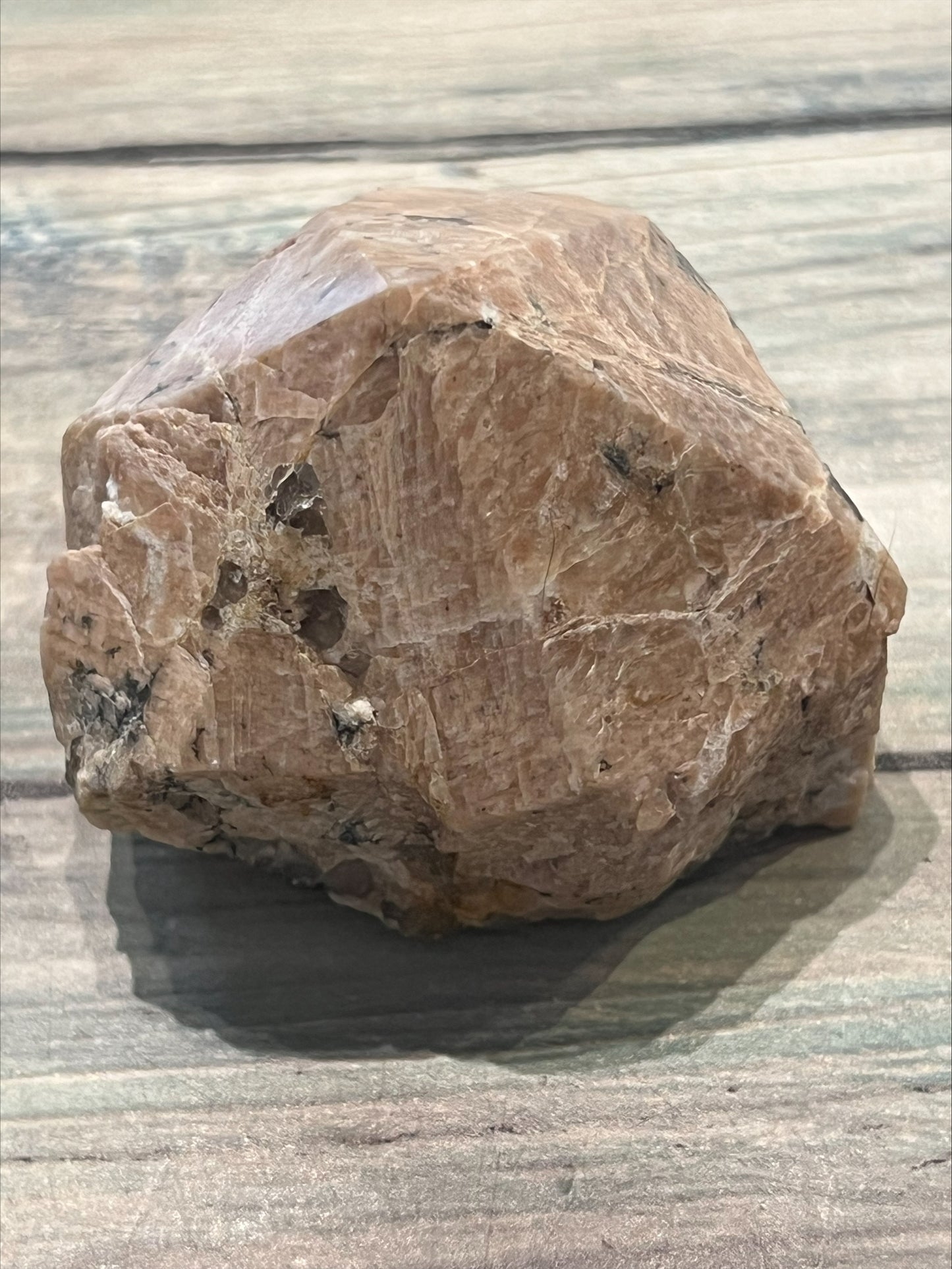 Pink Moonstone Cut Base Point