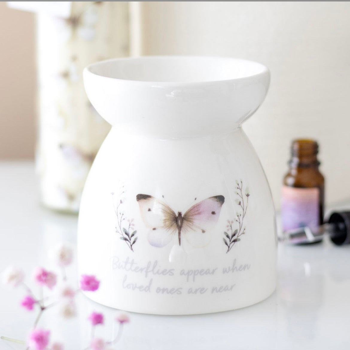 When Butterflies Appear - ceramic oil burner