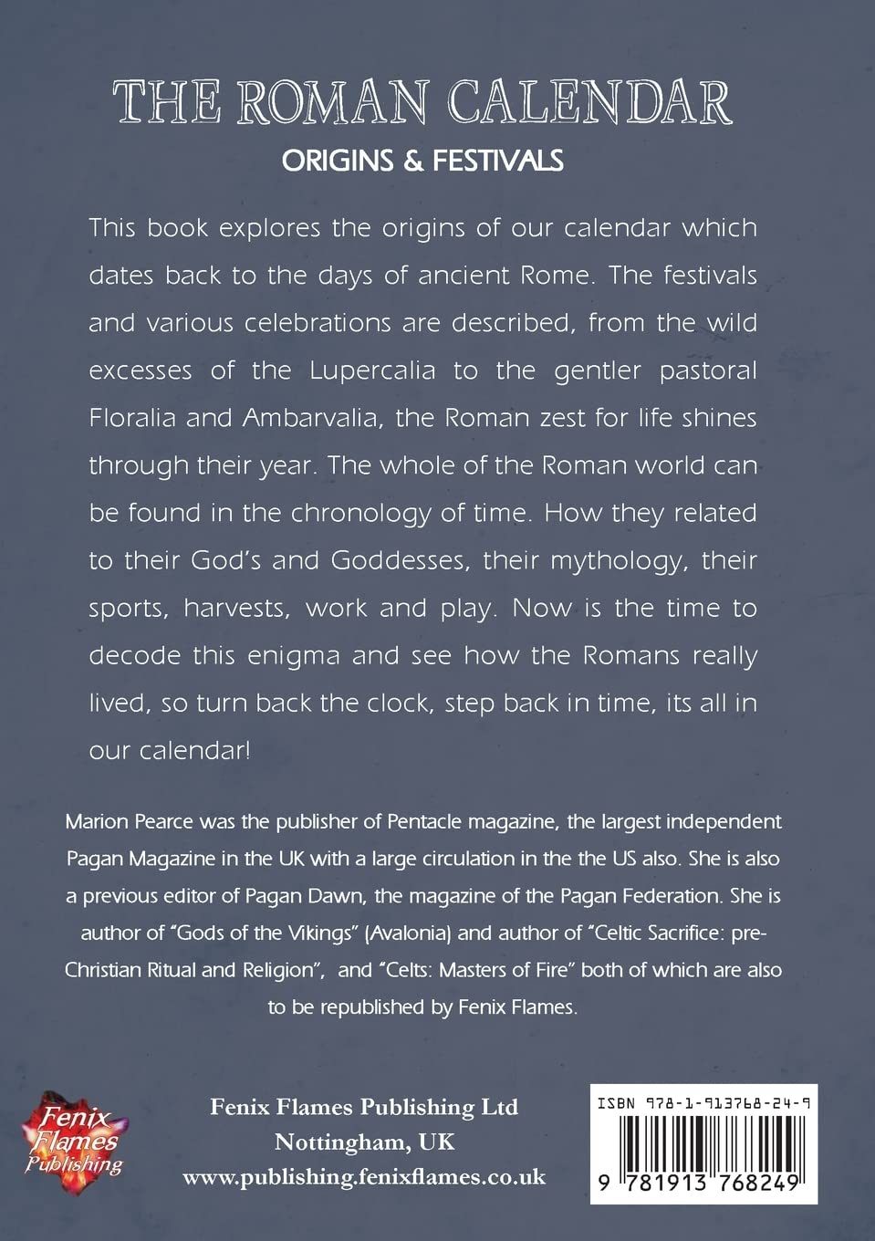 The Roman Calendar  by Marion Pearce