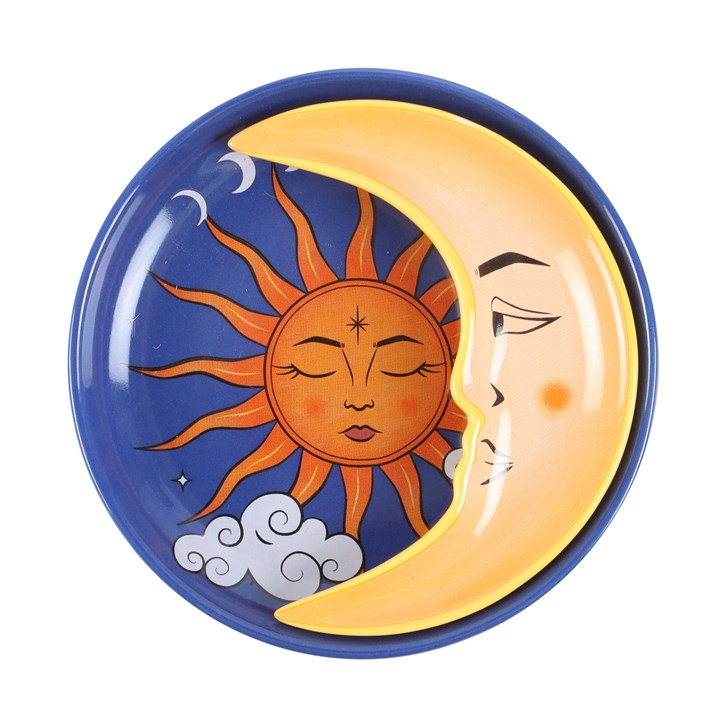 Sun and Moon Celestial Stacking Ceramic Trinket Dish
