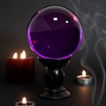 Large Purple Crystal Glass Ball