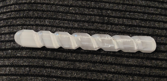Selenite Spiral Wand