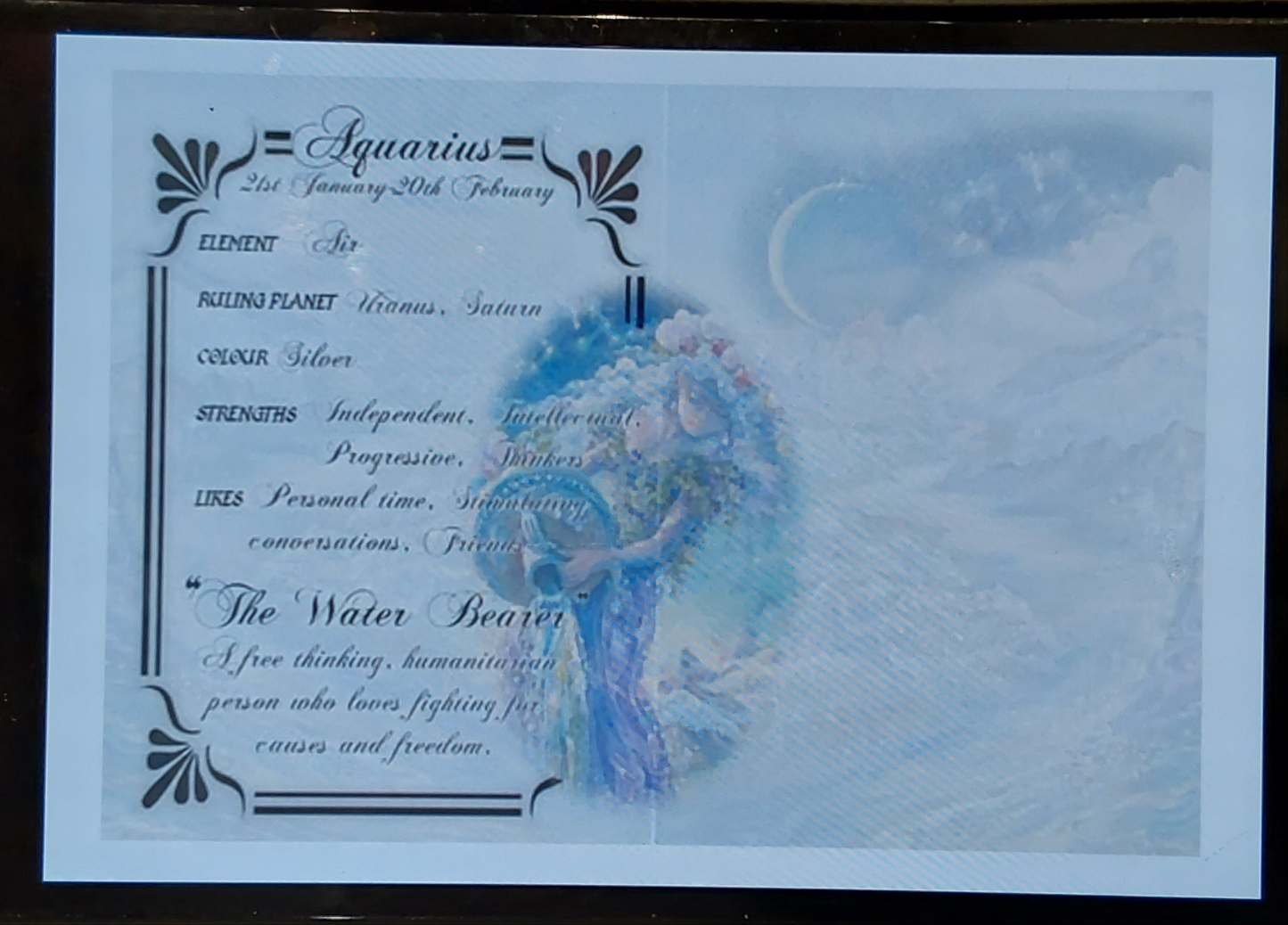 Aquarius Birthday Card