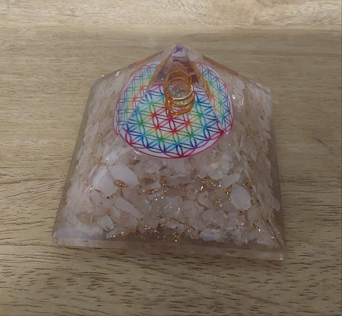 Pyramid - Rose Quartz Orgone