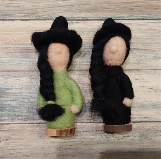 Needle felt witch