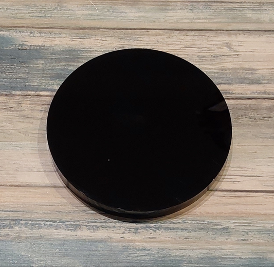 Black Obsidian Scrying Mirror 12cm diameter