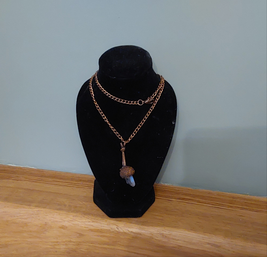 Necklace - Acorn and Herkimer Diamond