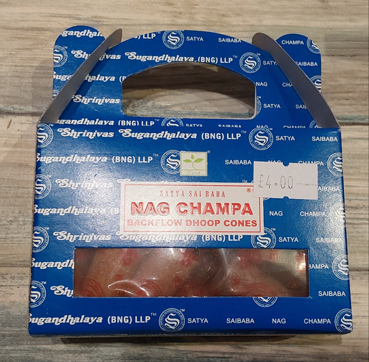 Nag Champa Backflow Satya Incense Cones