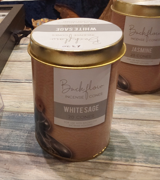 White Sage Backflow Incense Cones