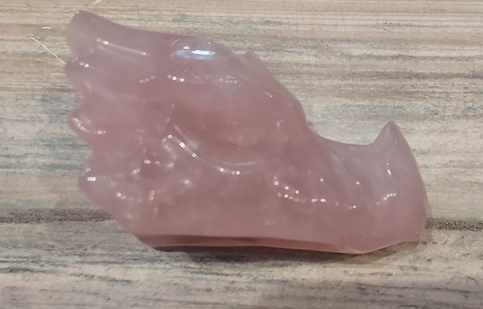 Rose Quartz Dragon Head