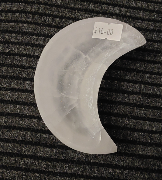 Selenite Dish Crescent Moon
