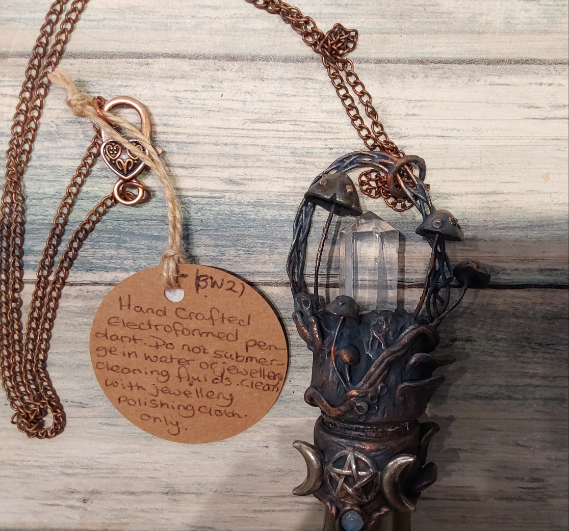 Magical triple moon bubble maker pendant.