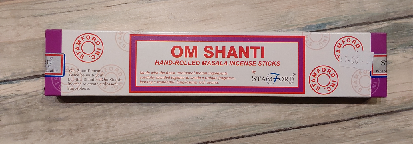 Om Shanti Stamford Incense