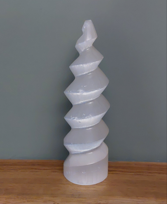 Selenite Unicorn Horn