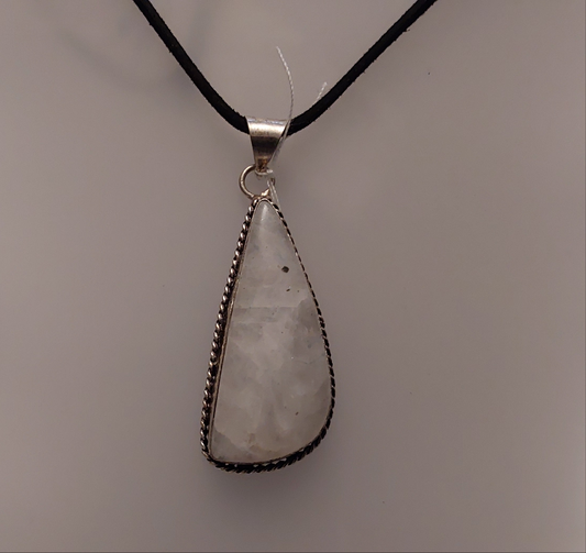 Necklace - Rainbow Moonstone Pendant
