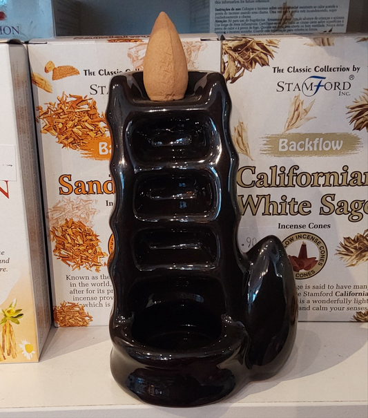 Black Bamboo cascade backflow burner