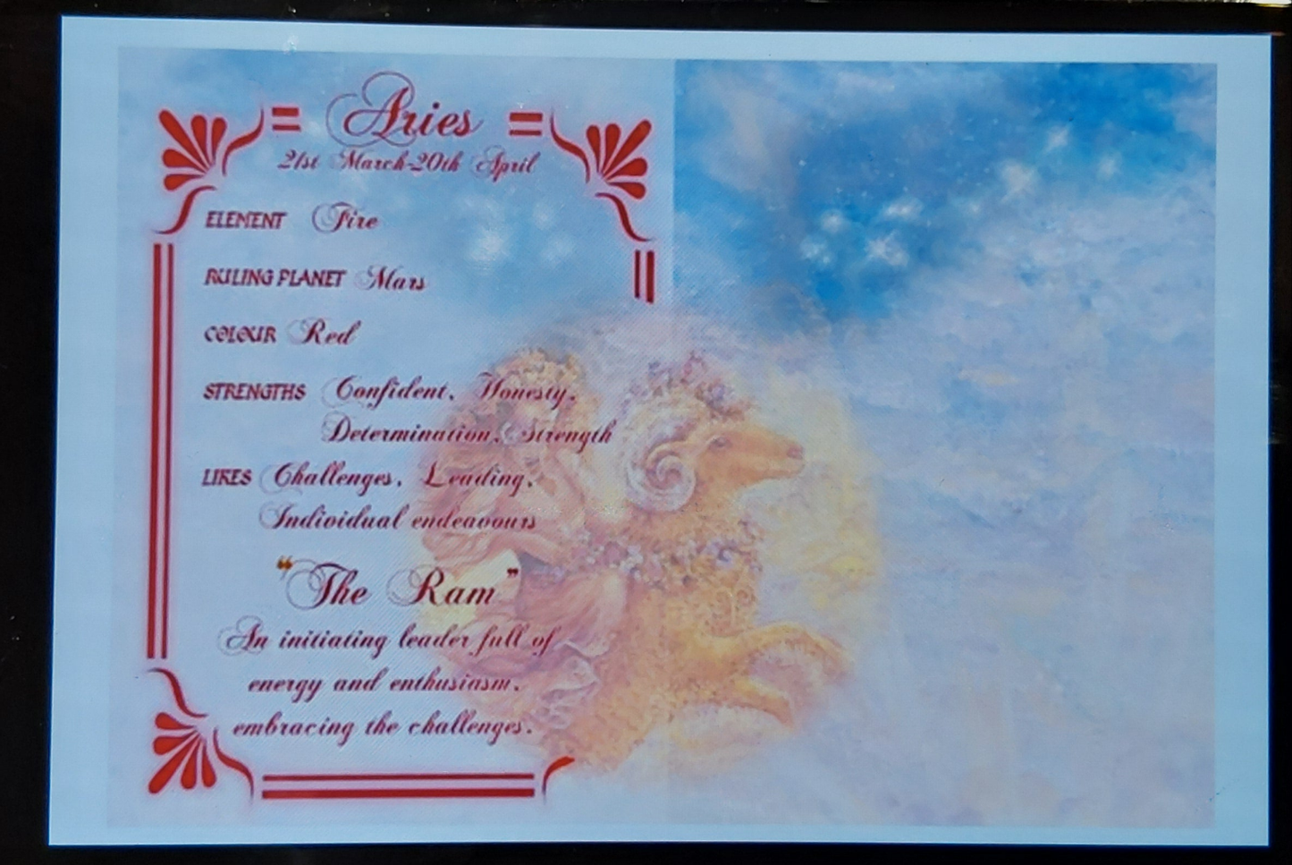 Aries Birthday Card