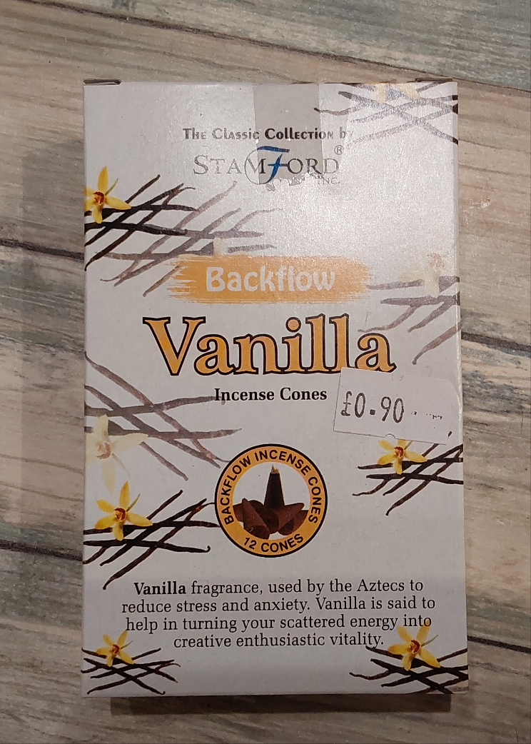 Vanilla Backflow Stamford Incense Cones