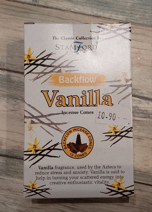 Vanilla Backflow Stamford Incense Cones