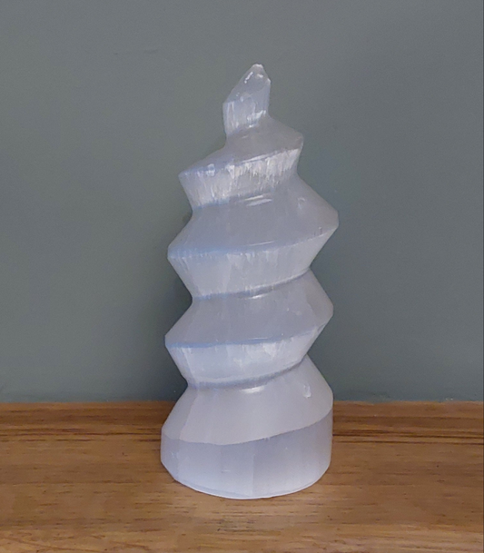 Selenite Unicorn Horn