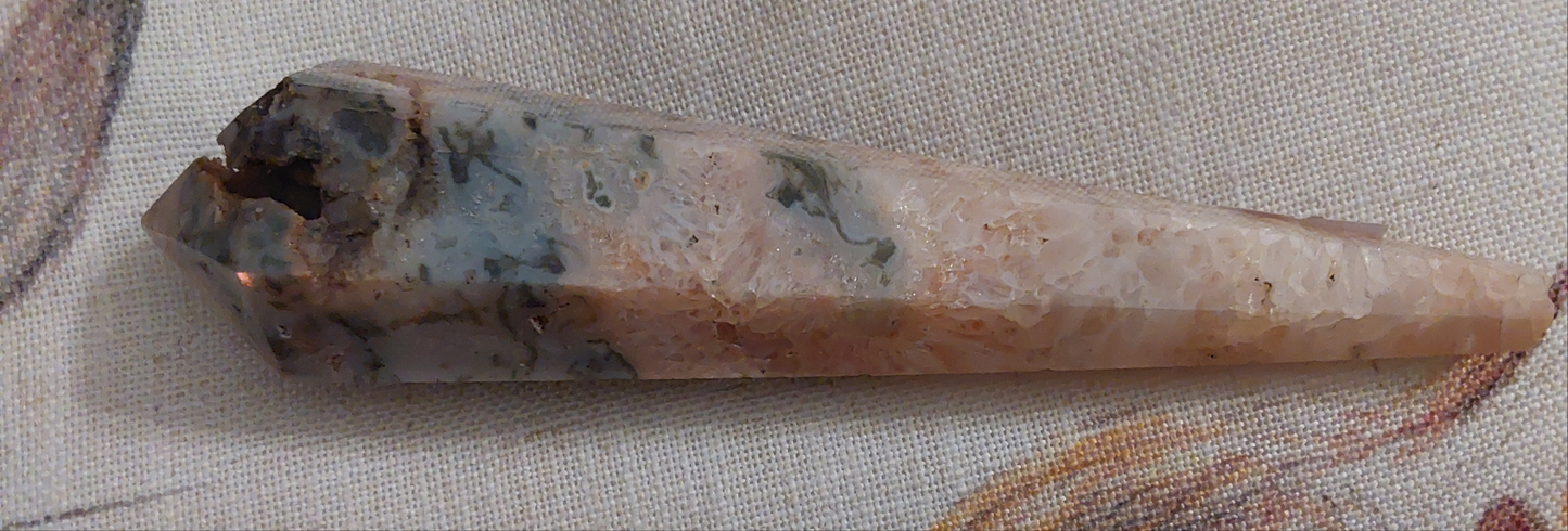 Pink Amethyst and Moss Agate 18cm