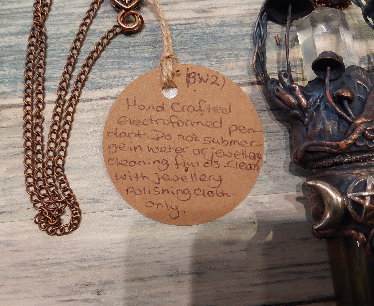 Magical triple moon bubble maker pendant.