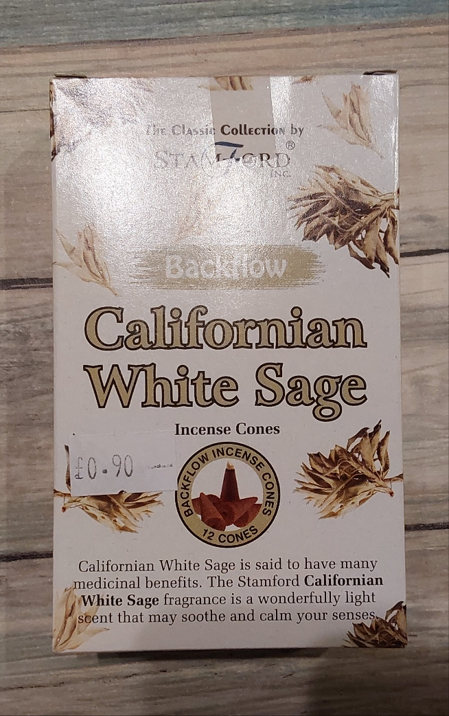 Californian White Sage Backflow Stamford Incense Cones