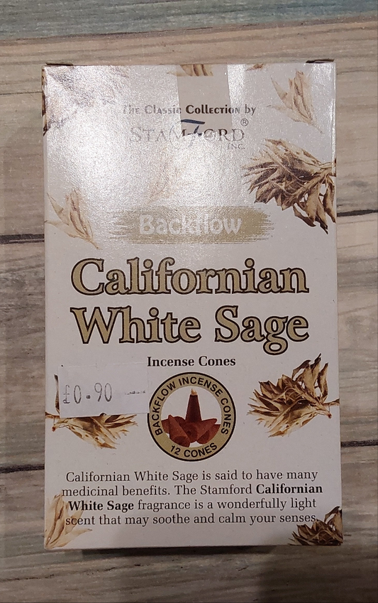 Californian White Sage Backflow Stamford Incense Cones